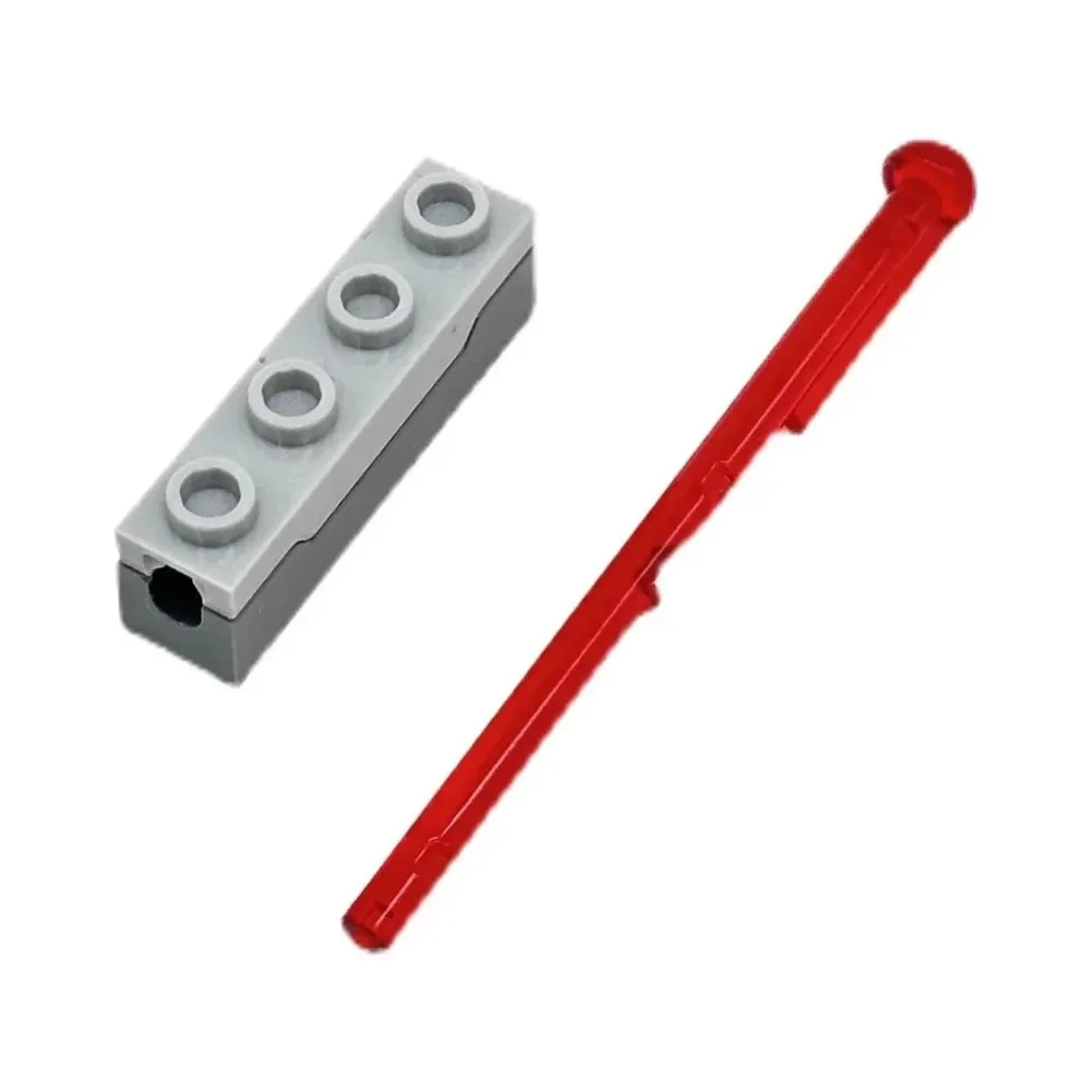 1x4 Launcher+8L Bullet Spring Shooting Mechanism Toy MOC Building Blocks Technical Parts Shooter Dart 15301 15303 15400