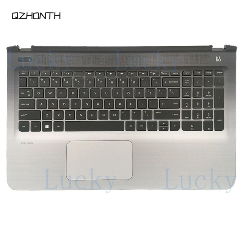 

f New For HP Pavilion 15-AB Palmrest w/ Keyboard & Touchpad Non-Backlit 809031-001