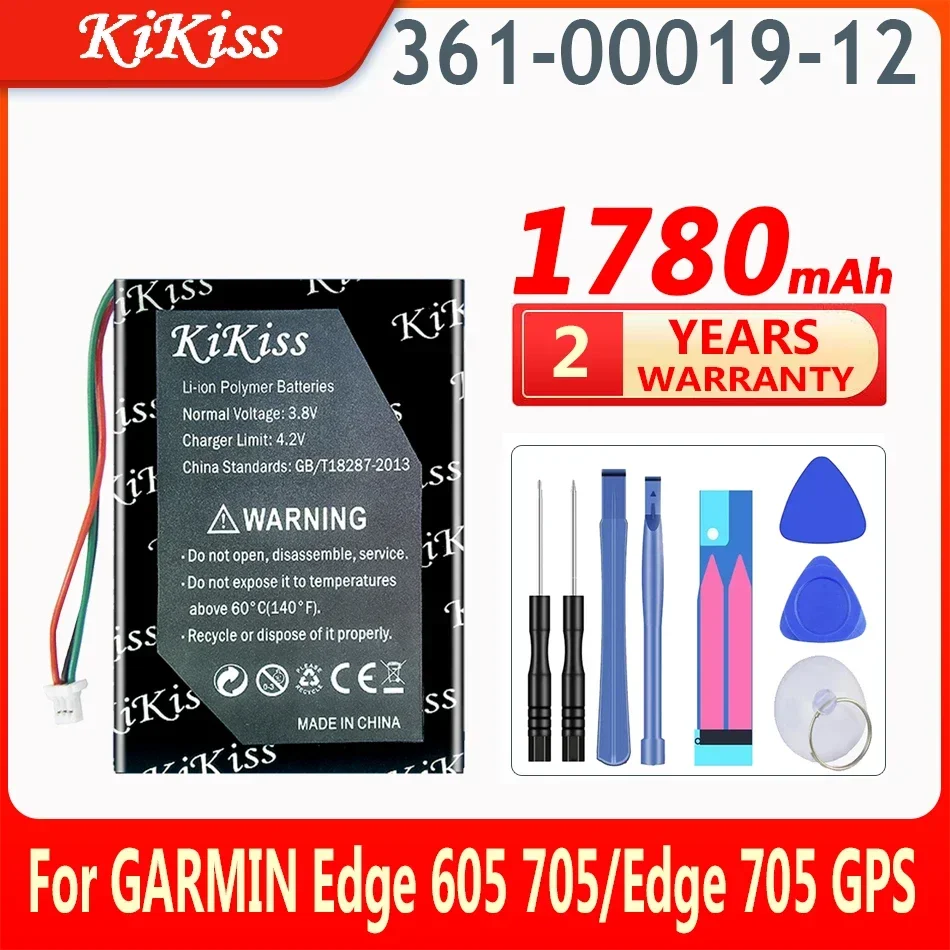 

Сменный аккумулятор KiKiss 1780 мАч 361-00019-12 для Garmin Edge 605 705 / Edge 705 GPS, литий-ионный аккумулятор