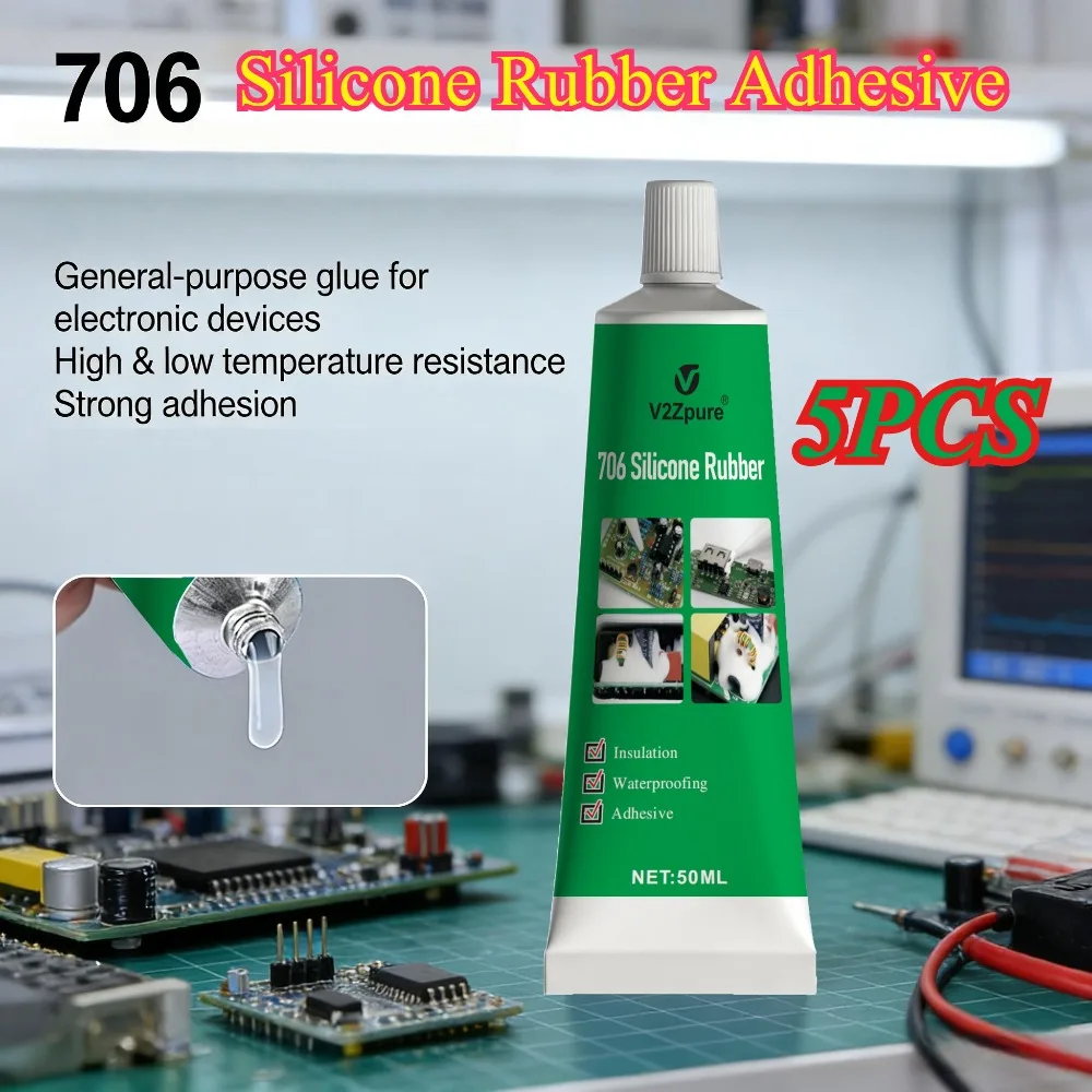 Industrieller Silikonkleber 706RTV Silikonkautschuk Transparenter Elektronischer Wasserdichter Dichtungskleber Anti-Leckage-Komponenten-Dichtungsmittel