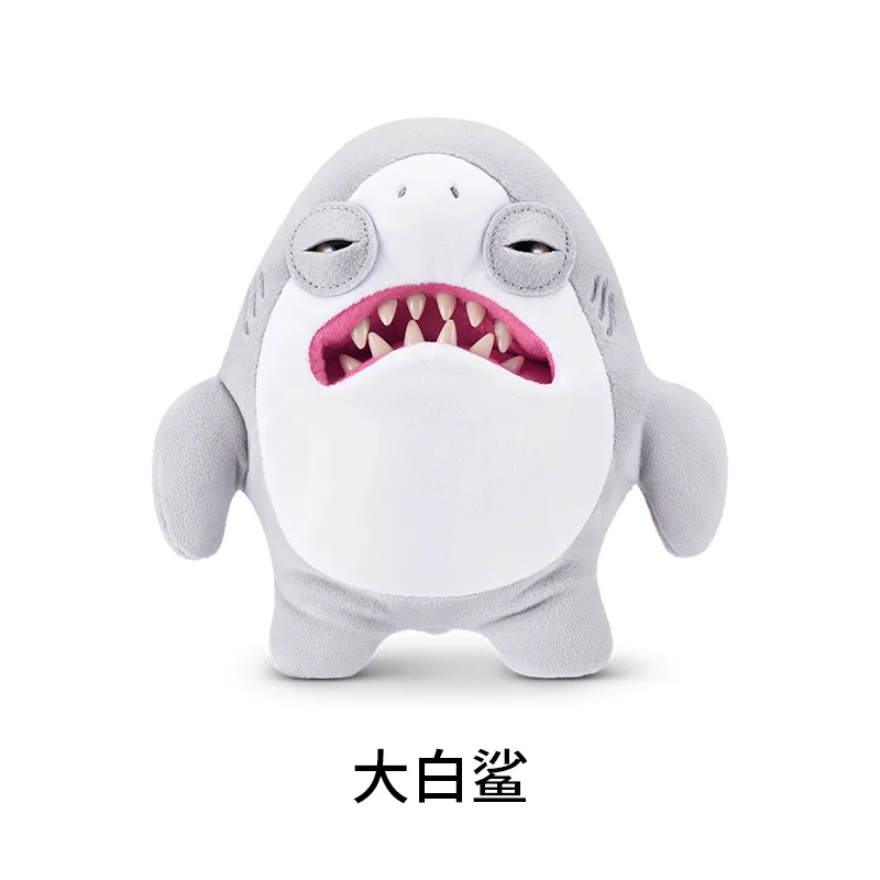 Jaws Doll Ugly Kawaii Soft Plush Stuffed Teeth Monster Genuine Toys Cartoon Chlidren Friend Birthday Funny Trend Gifts