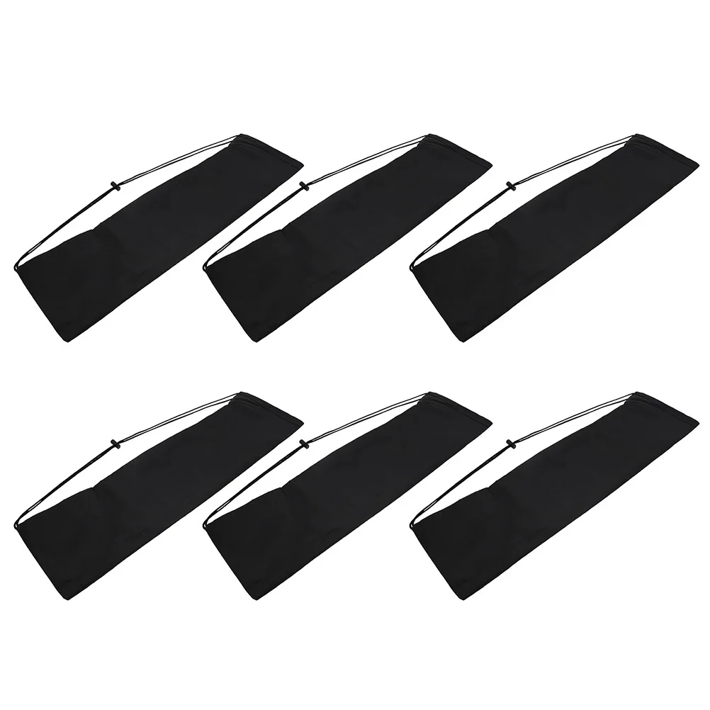 6 Buah Tas Fotografi Wadah Tripod Nilon Tahan Air dengan Penutup Tali Serut Kotak Peralatan Portabel untuk Pemotretan Luar Ruangan