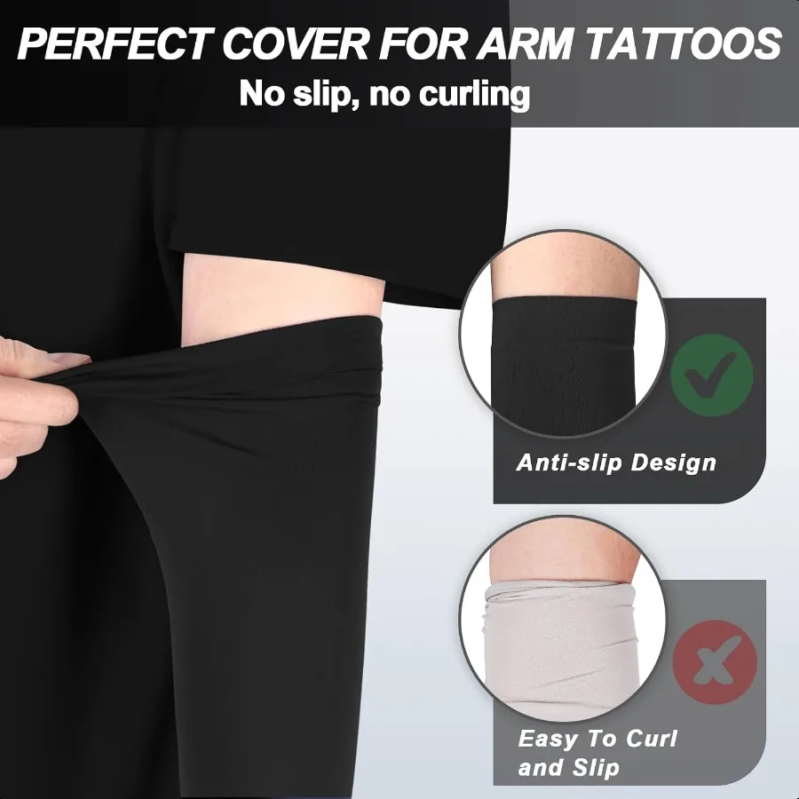 Mangas de brazo con protección solar UV para hombres y mujeres, mangas refrescantes para cubrir los brazos, fundas de compresión deportivas para golf