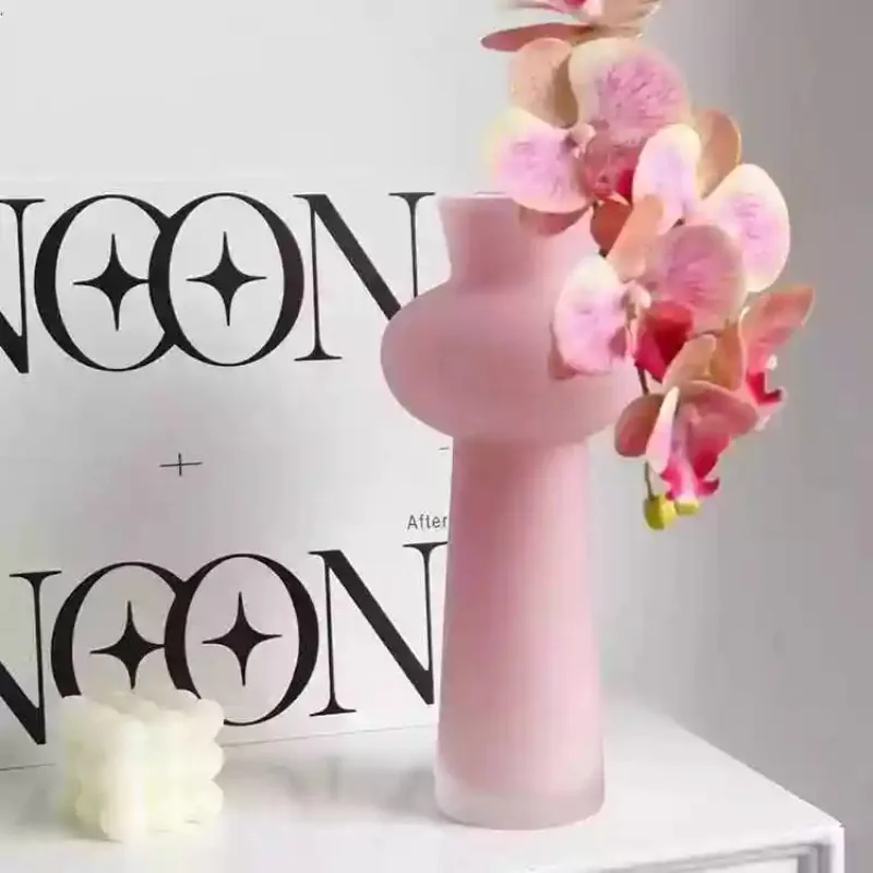 French Romantic Medieval High-end Hydroponic Glass Vase Flower Home Ins Small Fresh Ornament Slender Vase