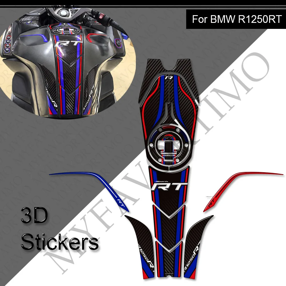 Untuk BMW R1250RT R 1250 RT bantalan tangki sepeda motor Fairing Fender bagasi kasus pelindung grip Kit lutut roda stiker Decals