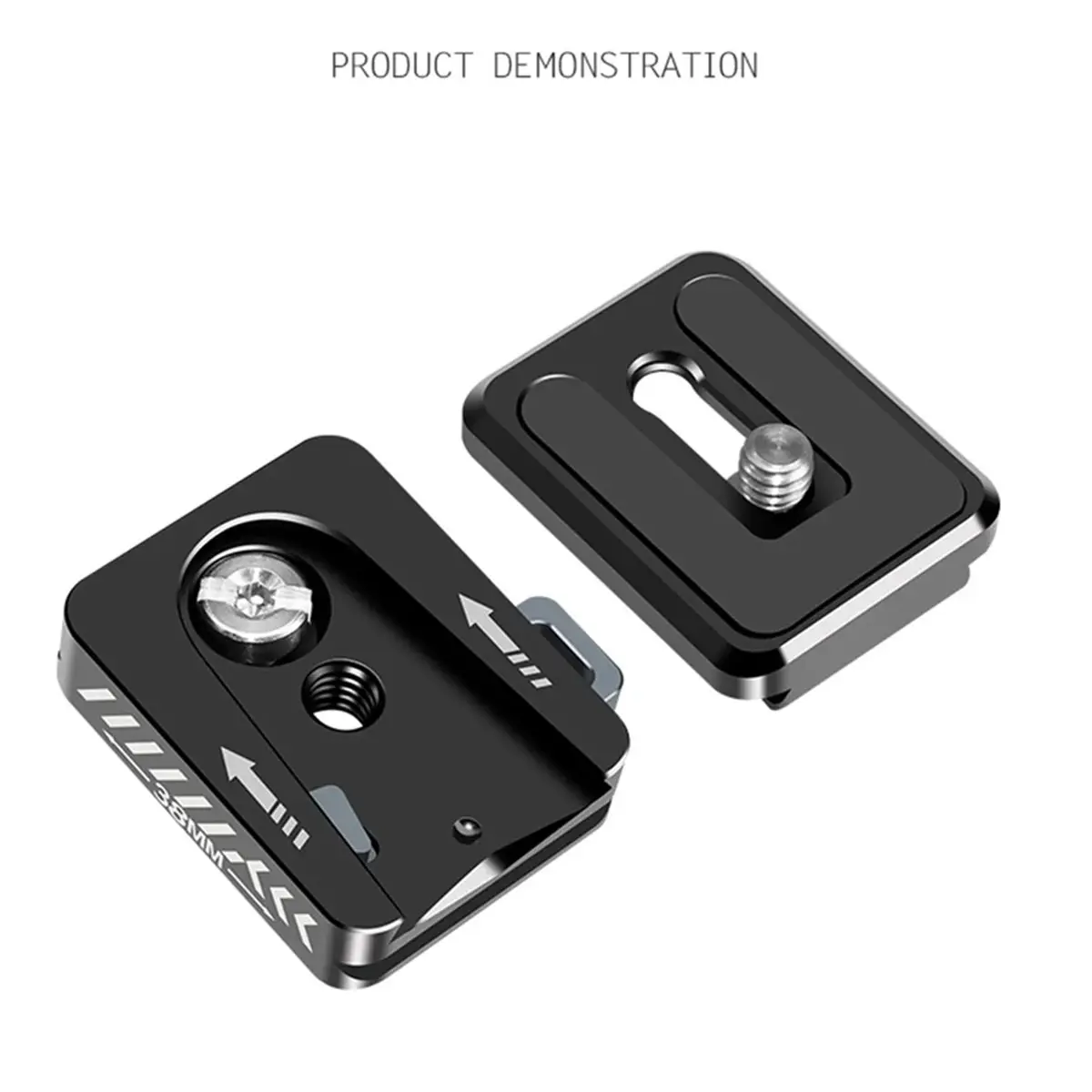 ABJA Mini Quick-Release Plate Clamp 38mm Quick Switch Kit for Arca Swiss DSLR Camera Stabilizer Tripod Ball Head Monopod