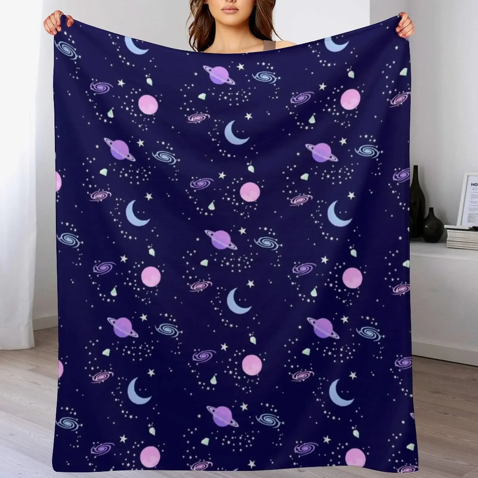 

Crystal Galaxy Throw Blanket Luxury Decorative Sofas Flannels Sofa Blankets