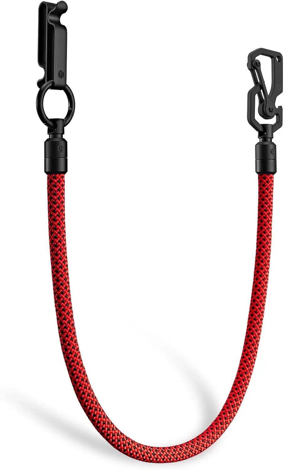 

KeyUnity Titanium Carabiner Belt Clip Wallet Chain Braided Rope, Pants Chain Jeans Keychain Accessory for Men