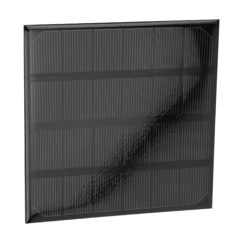 Panel Solar Monocristalino de Silicio Negro de 2W 6V, Mini Panel Solar, Módulo Solar, Sistema Solar DIY