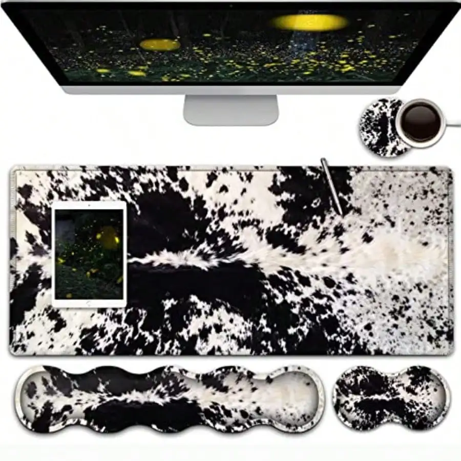 

Gaming Mouse Pad and Keyboard Wrist Rest Large Extended Mouse Pad 31.5X 11.8 Ergonomic Memory Foam Wrist Rest Support+Desk Ma