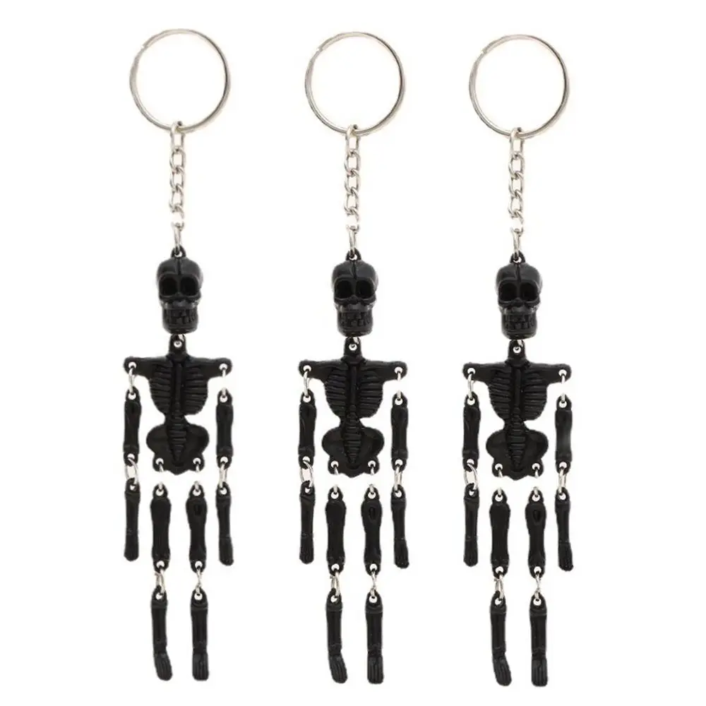 Luxury Couples Gift Jewelry Multi-joint Fashion Punk Skull Skull Keychain Car Keychains Skeleton Keyring Luminous Keyring