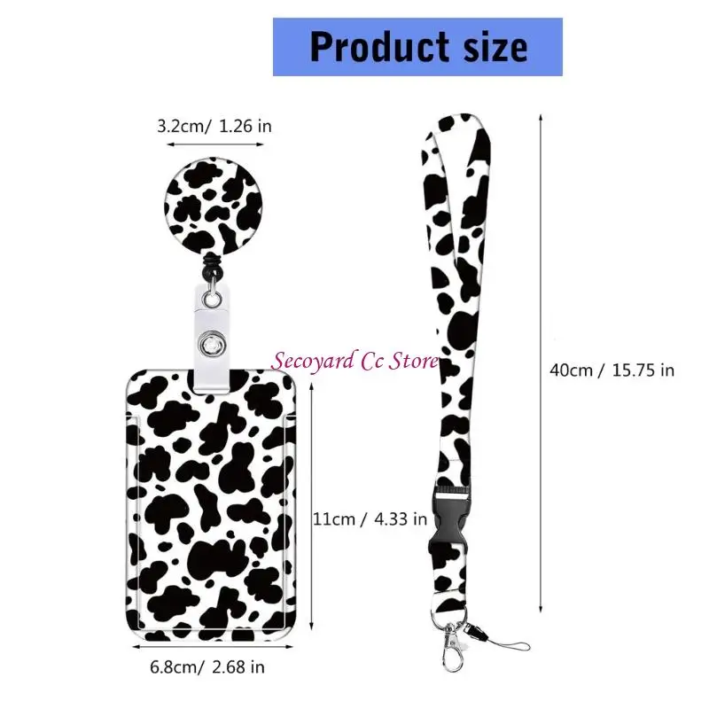 カード所有者の身分証明書カードバッジホルダーとストラップセットを備えたN3UC格納式ランヤード