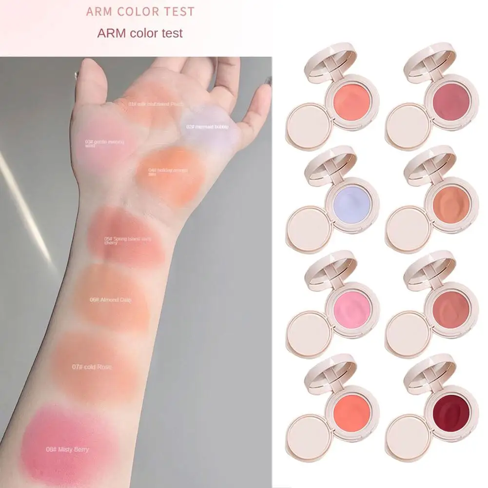 Palette de fard à joues rose pour fille, fard à joues rose, fard à joues en mousse de boue, bouffée de pêche avec ombre, maquillage rouge, contour 256, C F0G5