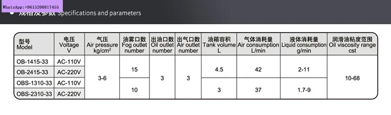 OB Ölnebel-Schmierpumpe