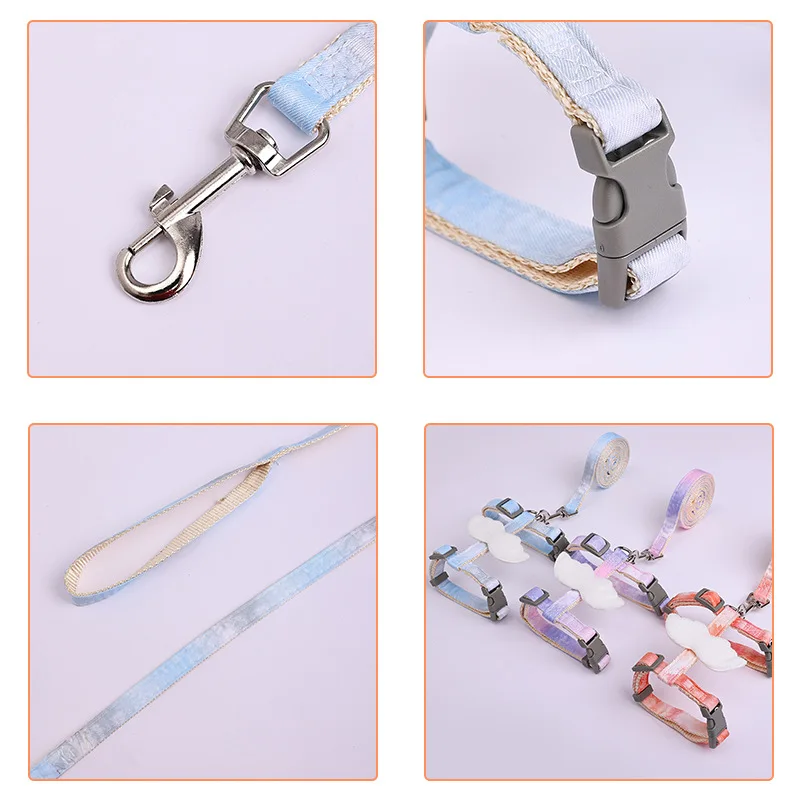 Cute Cat Harness Leash Set with Wings Adjustable Pet Chest Straps for Cats Rabbit Puppy Kitten Outdoor Walking Supplies