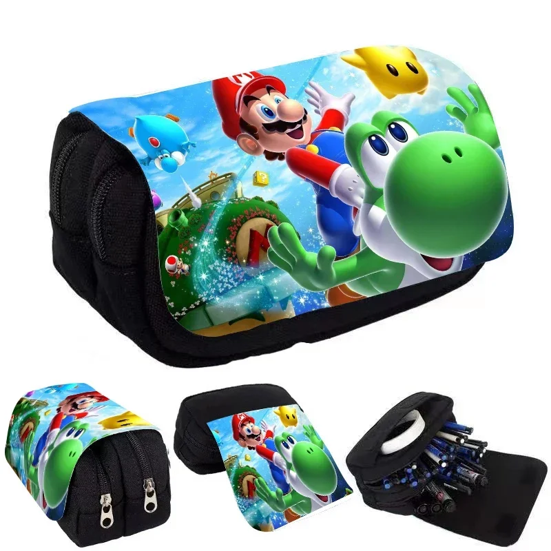 Super Marios Etui Kawaii Prinses Perzik Briefpapier Terug Naar School Penetui Studentbenodigdheden Tas Yoshi Kinderverjaardagscadeau