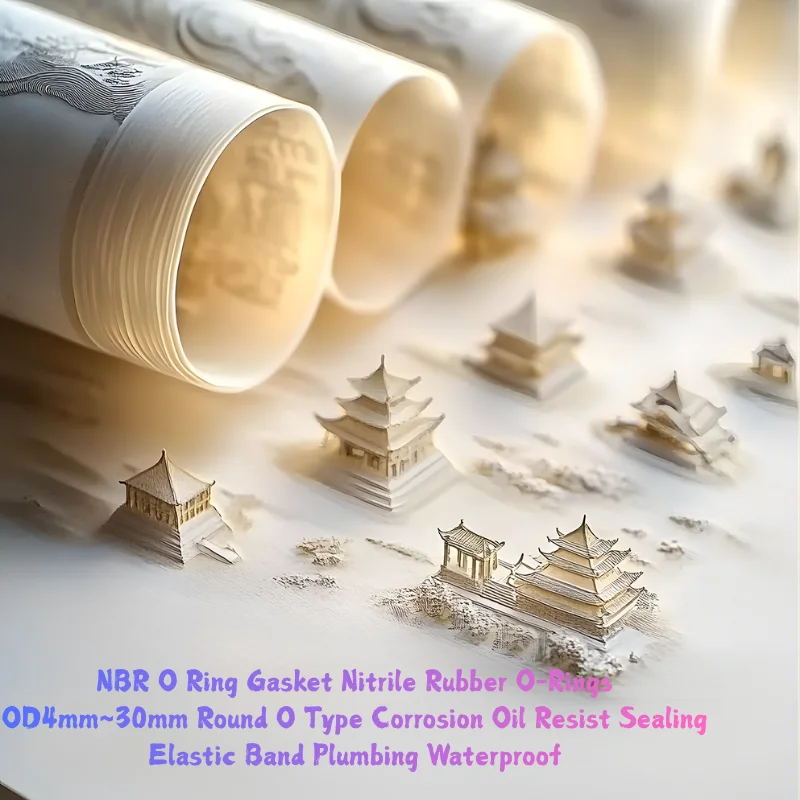NBR O Ring Gasket Nitrile Rubber O-Rings OD4mm~30mm Round O Type Corrosion Oil Resist Sealing Elastic Band Plumbing Waterproof