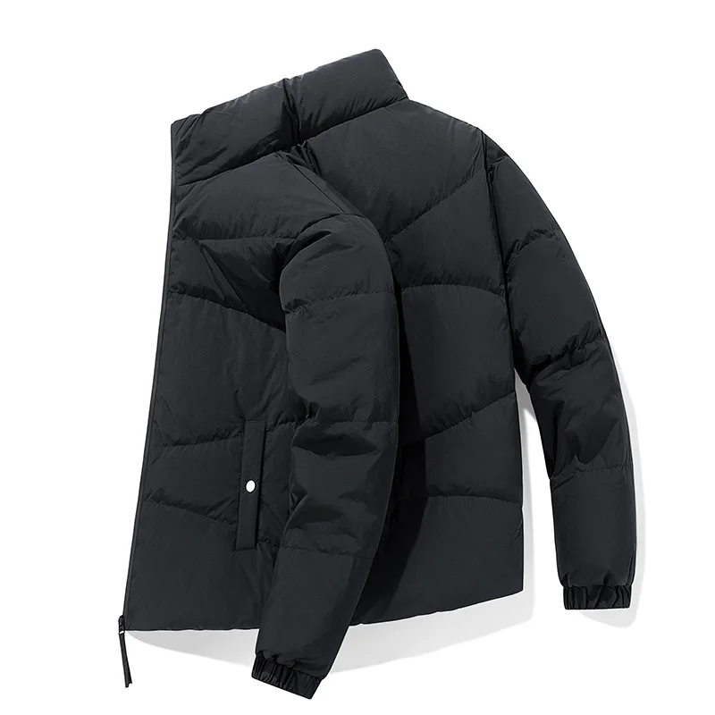 

Light-colored Mature Style Winter Warm Cotton-padded Coat Men Solid Color Casual Sports Men's Down Simple Cotton-padded Jackets