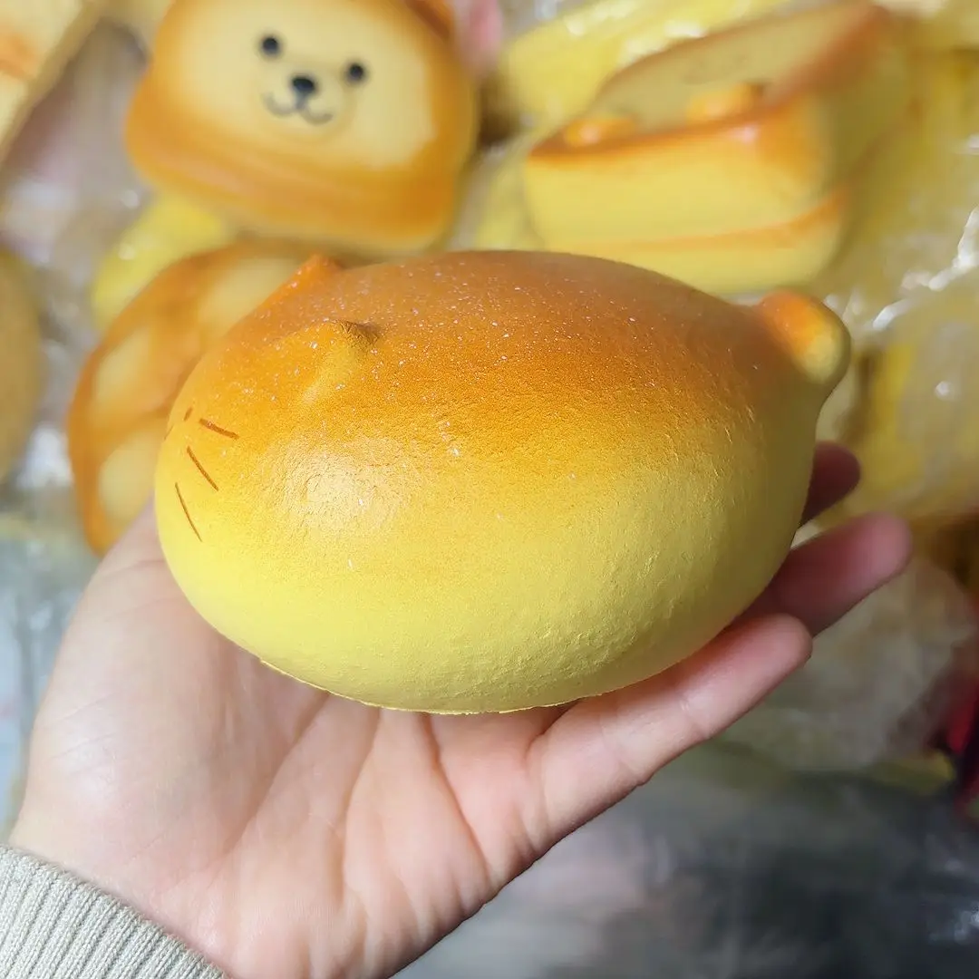 Squishy Bread Cat Slow Rising Stress Relief Decompression Fidget Calming Toys Sensory Focus Squeeze Toys Birthday Gifts - view 4