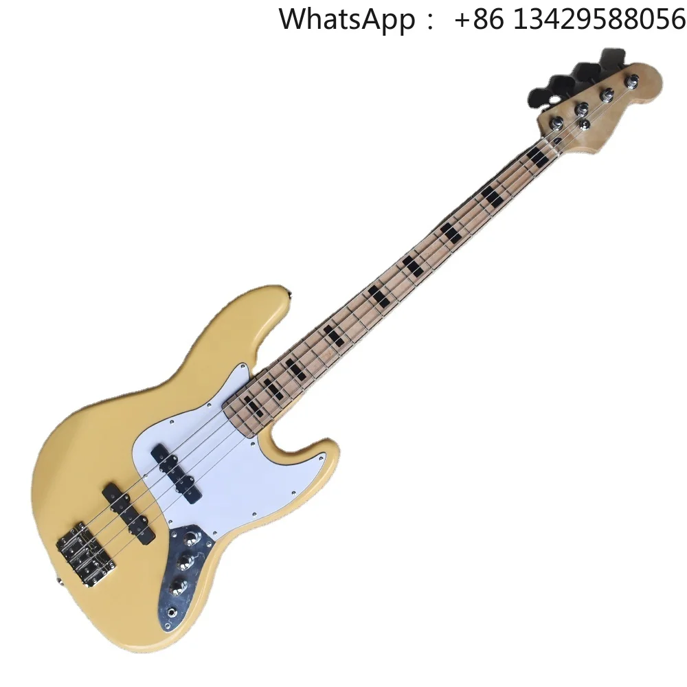 Flyoung Basswood Solid Body 4 Strings Electric Bass Guitar Maple Neck