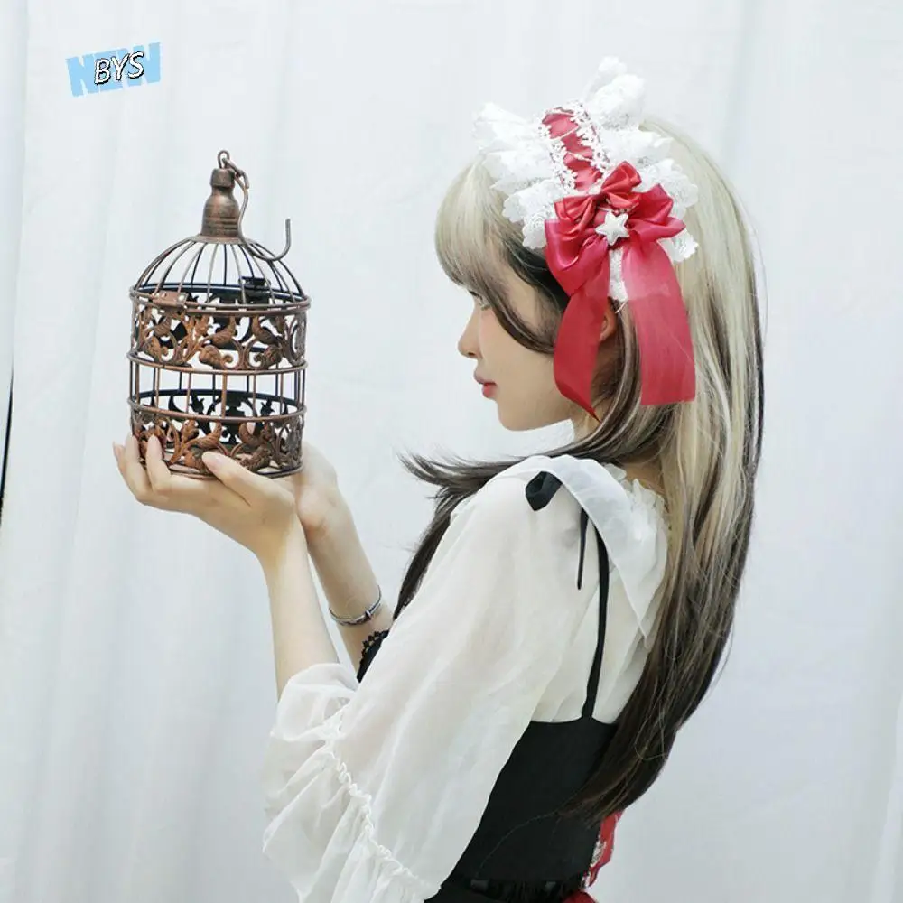 

Sweet Lolita Lace Headband Ribbon Bow Kawaii Ruffled Hairband Hair Accessories Jk Anime Maid Cosplay Headdress