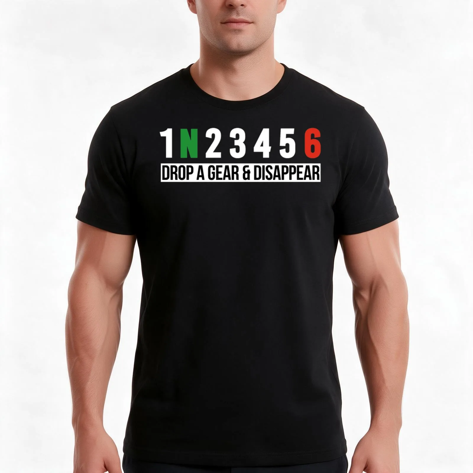 DROP A GEAR AND DISAPPEAR T-Shirt, Summer Casual Cotton Tee, Oversized Streetwear Tops, Vintage Graphic Print, Unisex Men Women