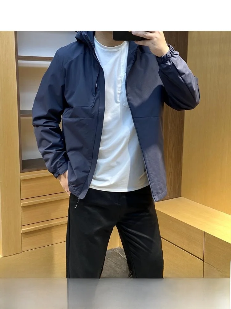 

Profional Outdoor Waterproof Windproof Hooded Jaet Men's Casual ex Detachable Stand Fit Long Sve Autumn Jaet