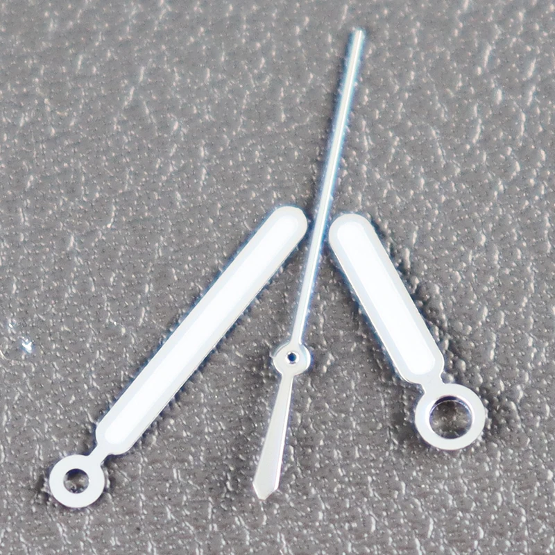 Silver Watch Pointer C3 Green luminous Pointer Accessory For Stainless Steel Luxury Watch Nh34 Nh35 Nh36 38 Movement Accessories