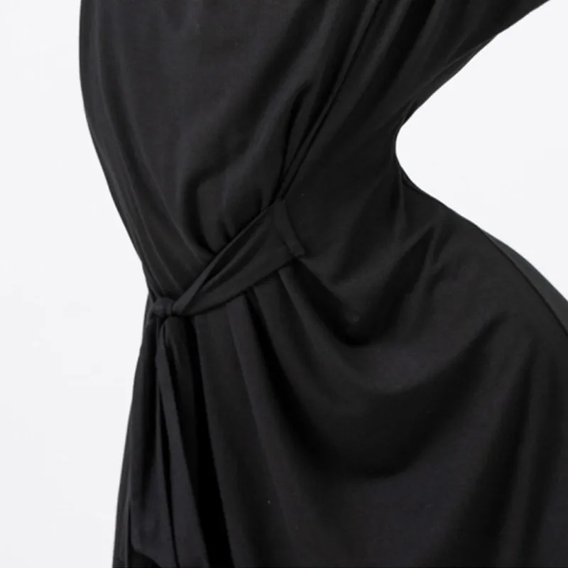 Girls Modal Long Shirt Comfortable Tee Shirt Dress With Belt Round Neck Dancewear Ballroom Dancing Latin Salsa Tango Basic Wear