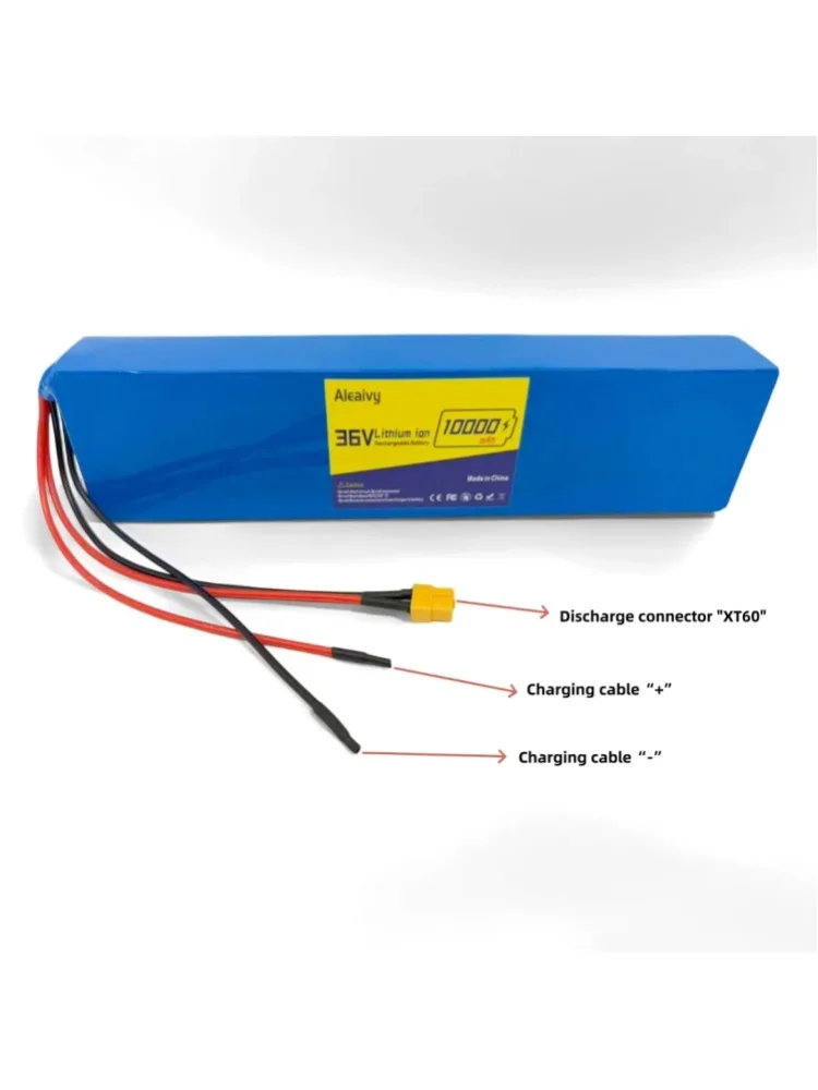 Original 36V 10Ah 18650 Li-Ionen-Akku für Elektroroller mit 20A BMS, kompatibel mit 250W bis 750W Motoren