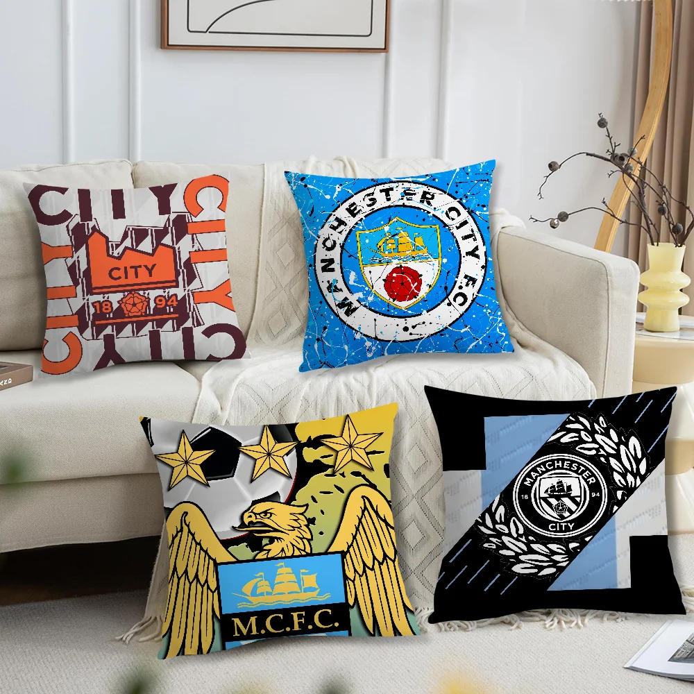 Comfortable soft Pillow Case for Sofa Living Room Home office M-ManchesterS C-City FC Decor Protective Covers