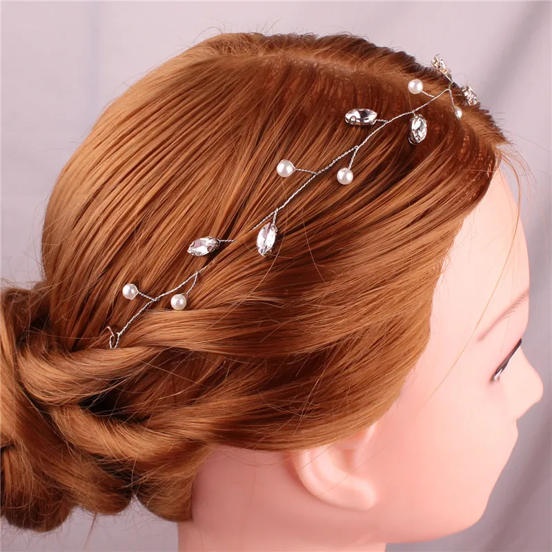 Bridal Headdress Handmade Flower Pearl Headdress Bridal Hair Accessories Wedding Jewelry