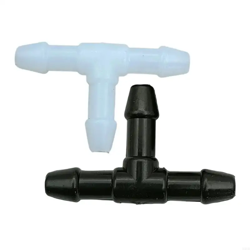 Windshield Washer Hose T Fitting 100 Piece Pack Plastic 3 Way Barbed Part for Washer Line Repair and Maintenance H9EE