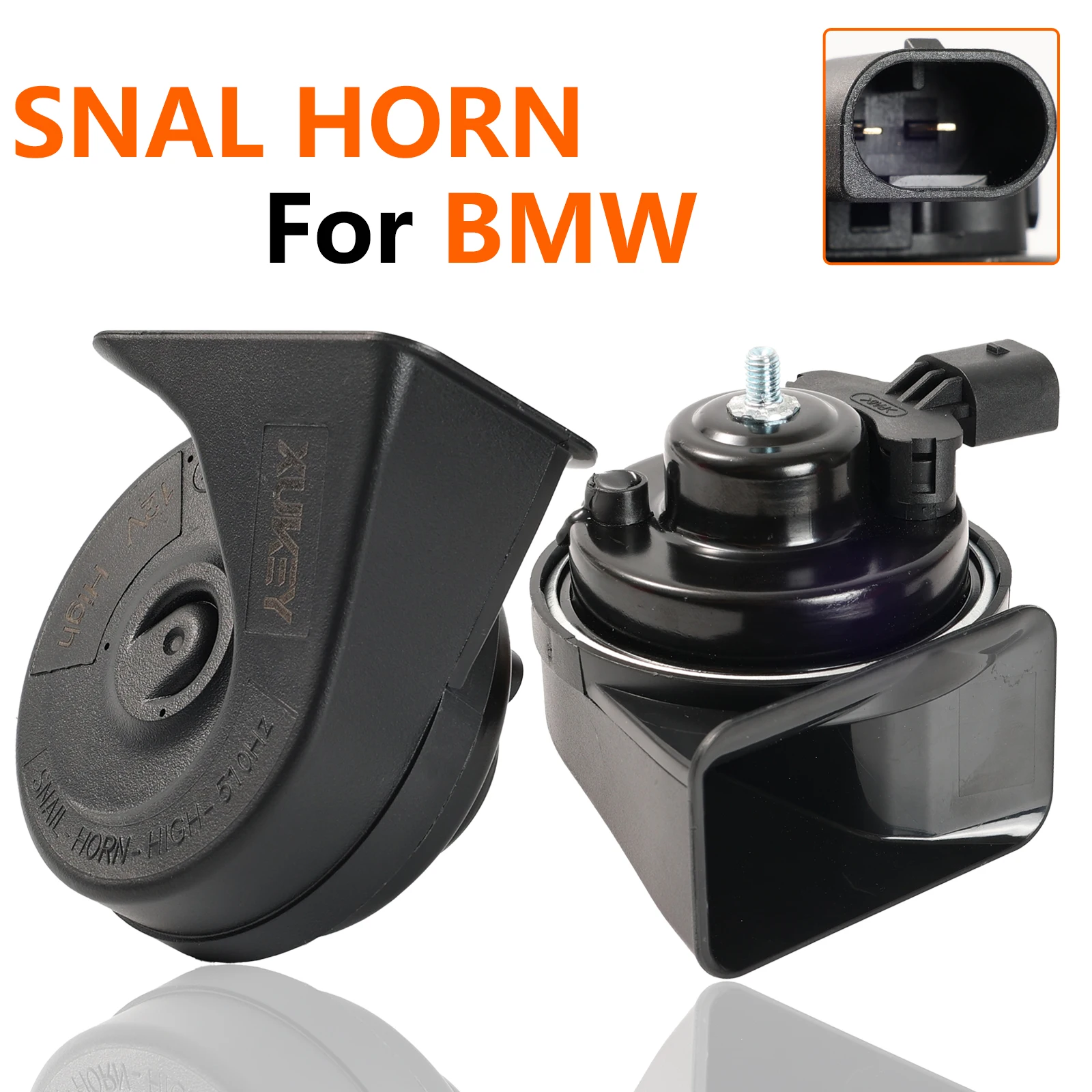 

Pair of 12V 120db Twin Tone Snail Horn For BMW F45 F46 F30 F31 F34 X3 F25 X4 F26 X5 E70 X6 E71 F10 E81 E82 E87 E88 F20 F21 F22