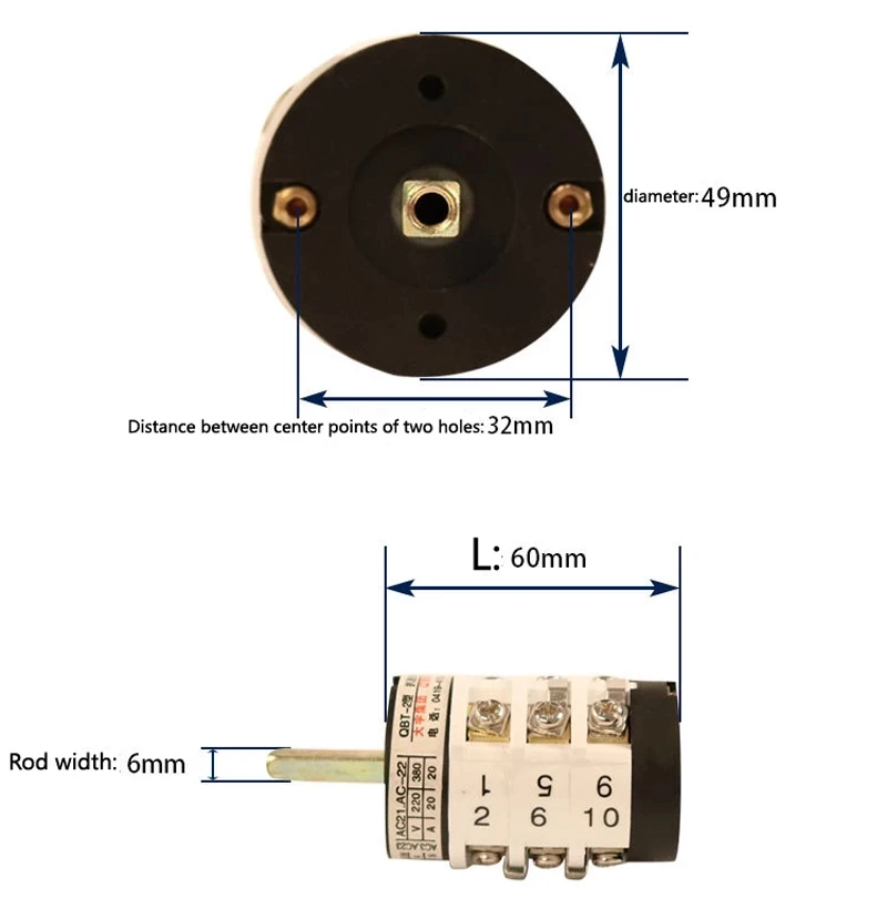 20A 220/380V Tyre Changer Motor Forward Reverse Switch Bead Breaker Machine Tire machine Switch