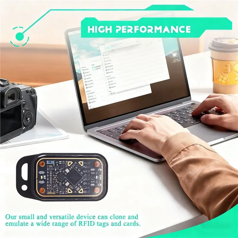 A92Z Chameleon Ultra Plus RFID Smart Chip Reader IC ID Card Decoder Emulator Reset+ Automatic Polling+ 3XUID Keychain