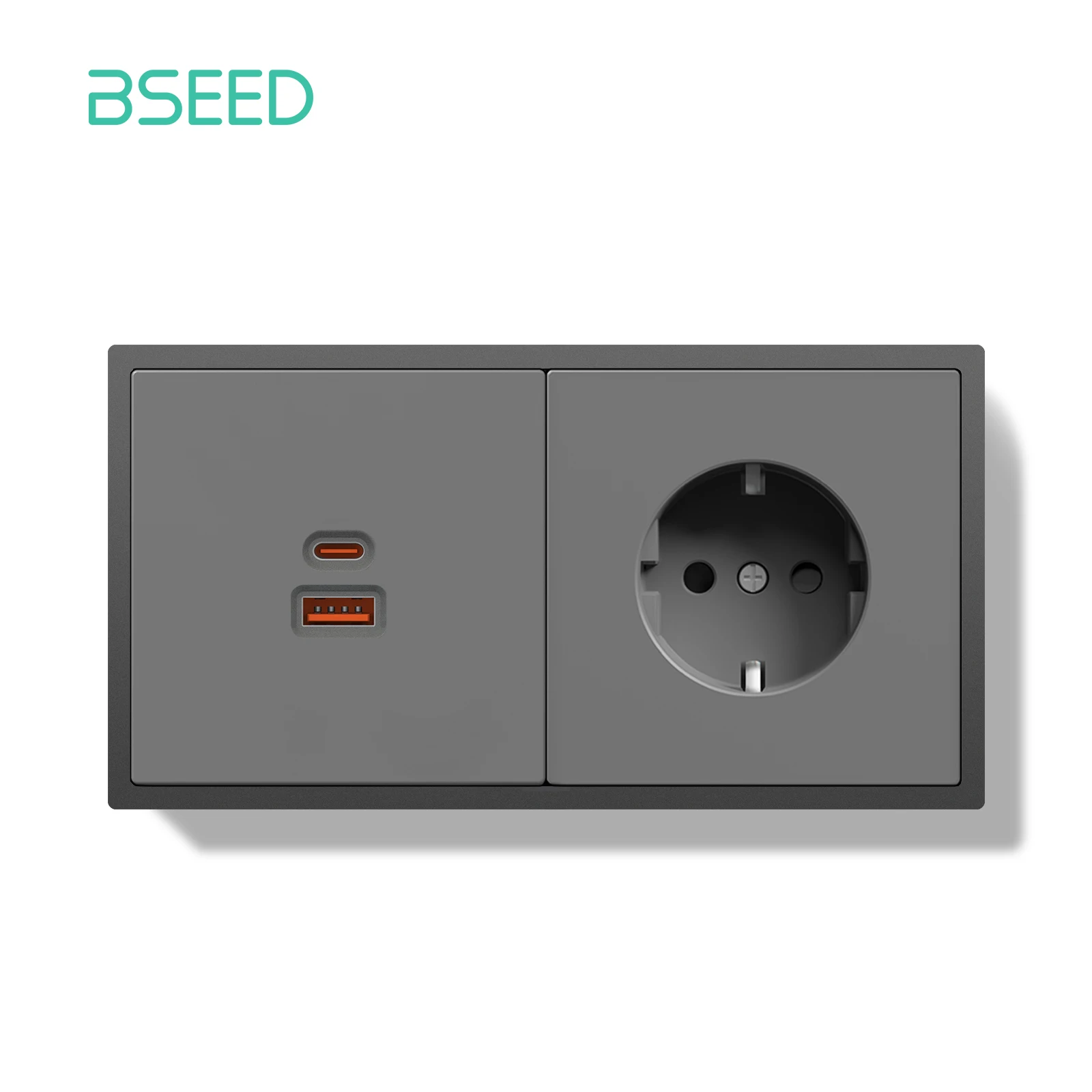 BSEED 65W USB Typ-C Telefon Ladesteckdose Europa Super Quick Fast Port Kunststoff EU Steckdosen Steckdosen Heimgebrauch E-Serie 4