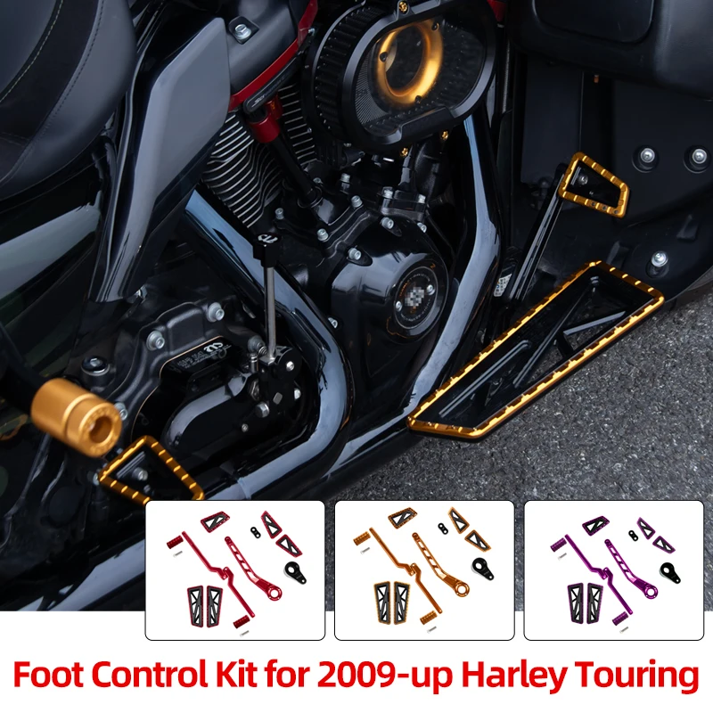 

Комплект ножного управления мотоцикла, напольные доски, пассажирские подножки для Harley '19-'23 Touring Road/Street Glide '23,5-up 121CVO 121ST