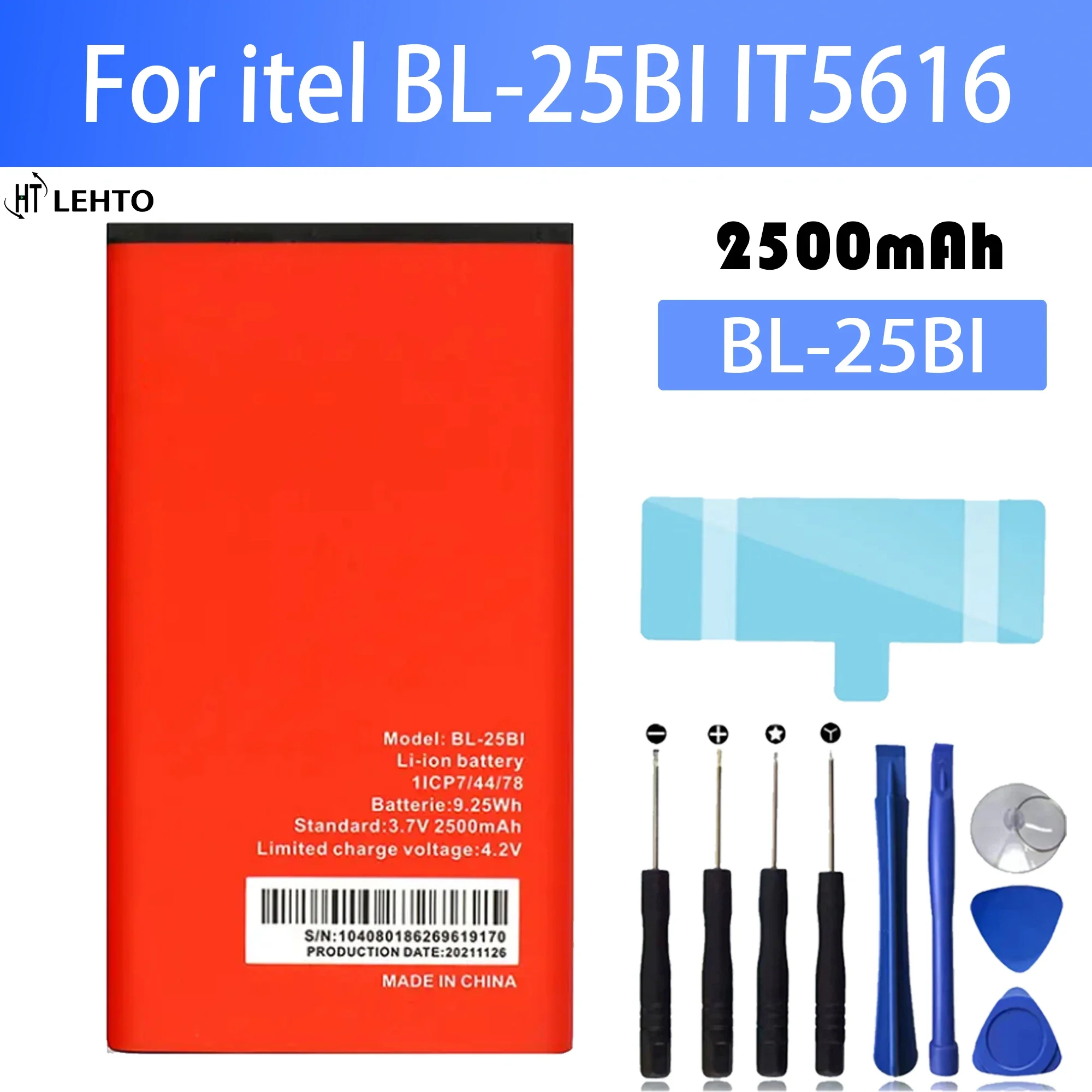 

100% New Original BL-25BI Replacement Battery For itel BL-25BI IT5616 mobile phone Rechargeable Batteria