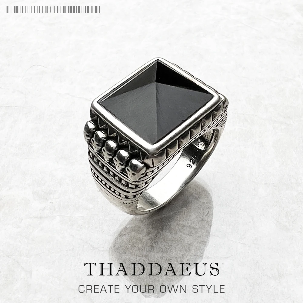 Cocktail Ring Ethno Skulls Black Europe Style Fine Jewelry For Men & Women Brand New Gift In 925 Sterling Silver