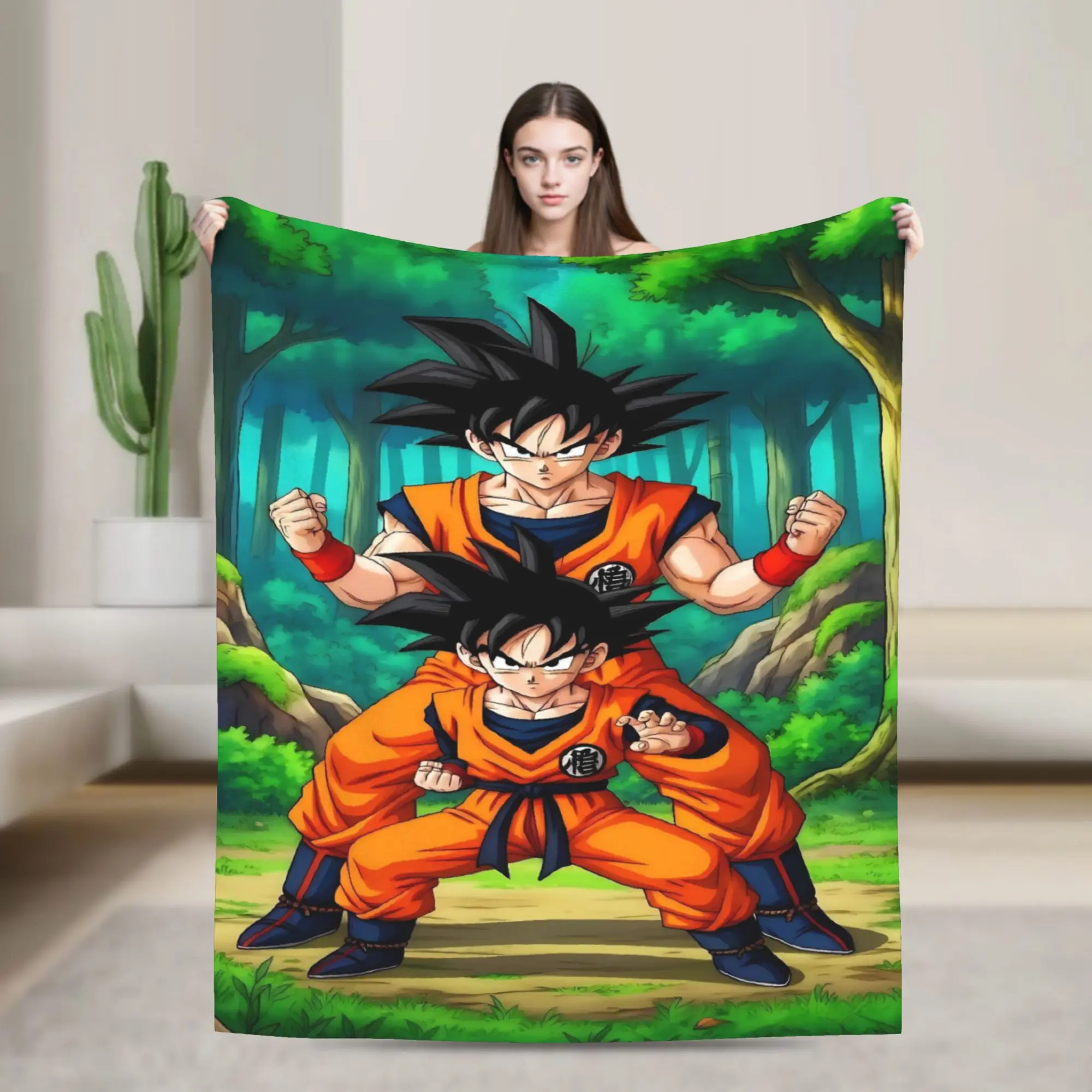 Super Soft Blankets Decorative Goku Kanji Dragon Ball Throw Blanket  Flannel Bedspread For Couch Bed Novelty Sofa Bed Cover