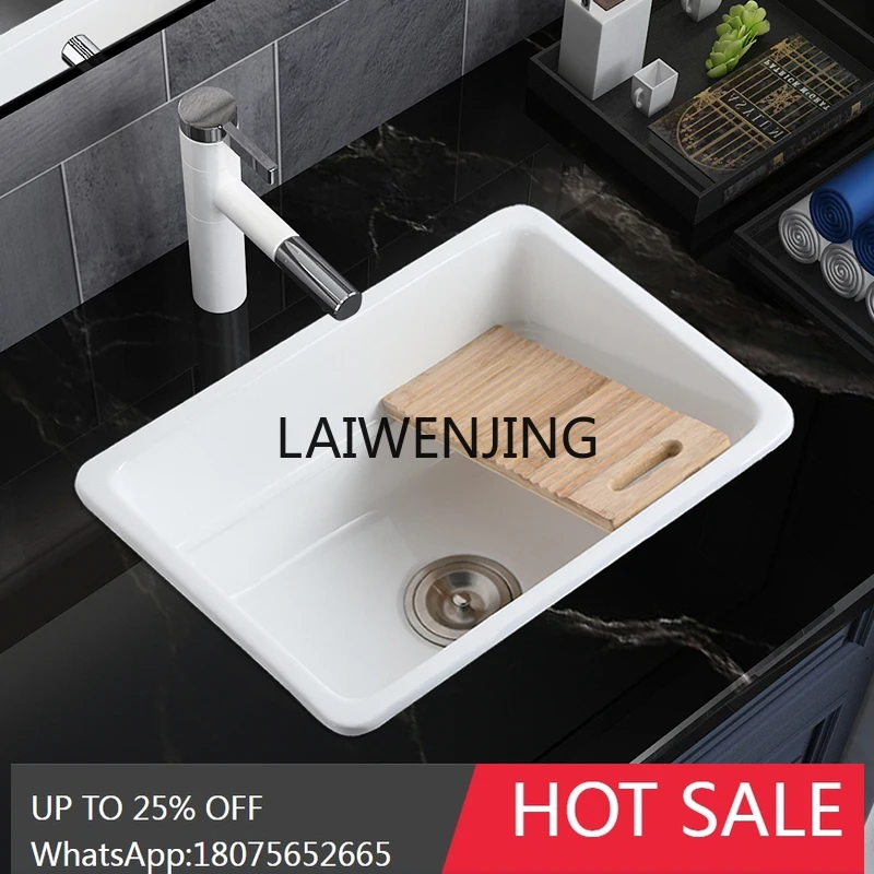 ceramic with mobile washboard under-counter basin embedded wash basin single