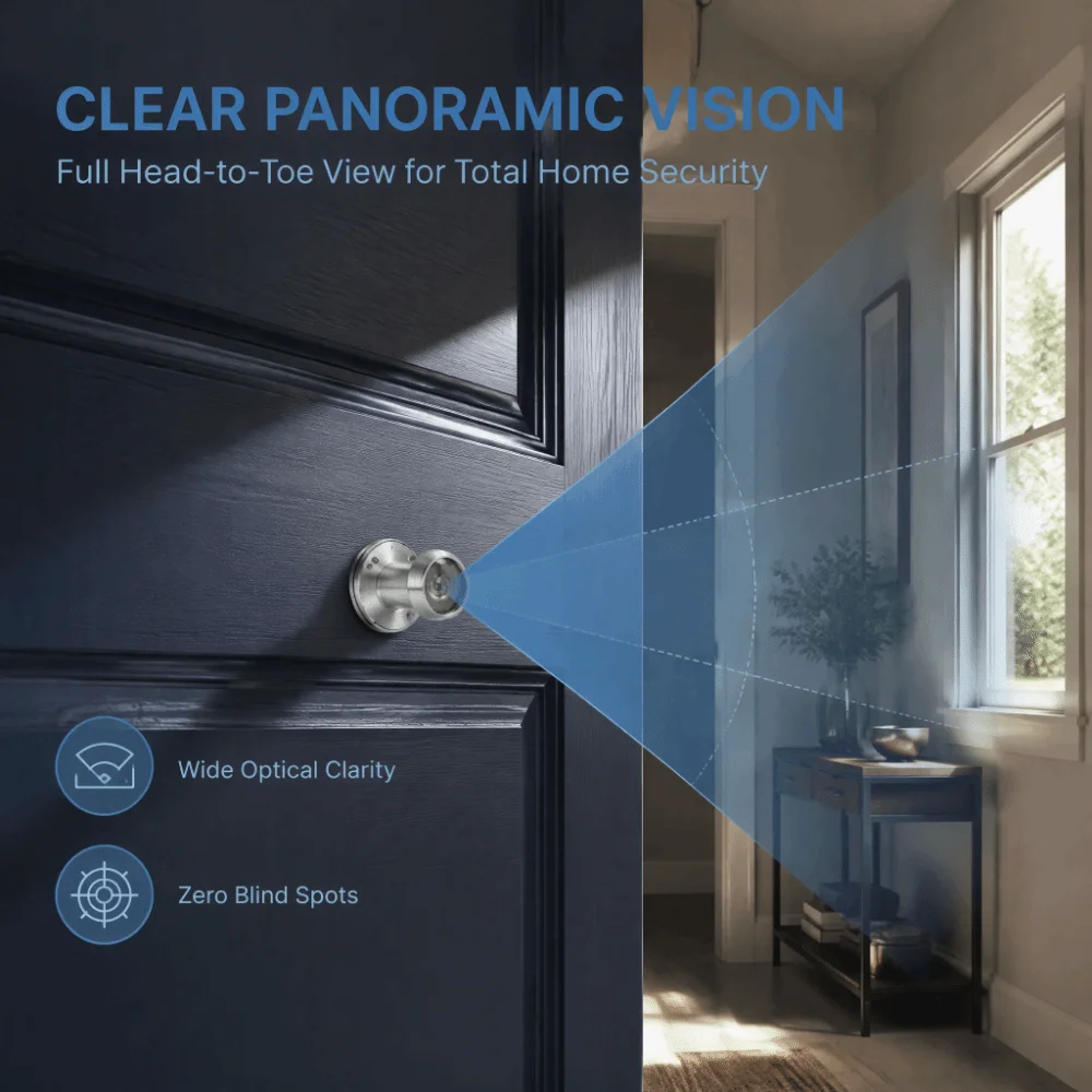 Durable Copper Safety Door Viewer Wide Angle HD Door Peephole Copper Door Viewer Office