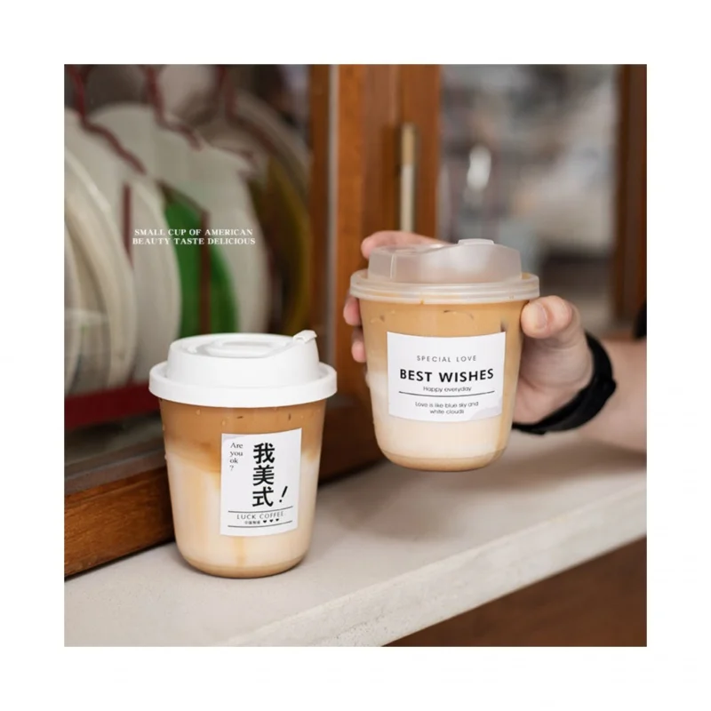 Customized productFood Grade Eco friendly Disposable Coffee Milk Tea  32oz Plastic Cups With Lids