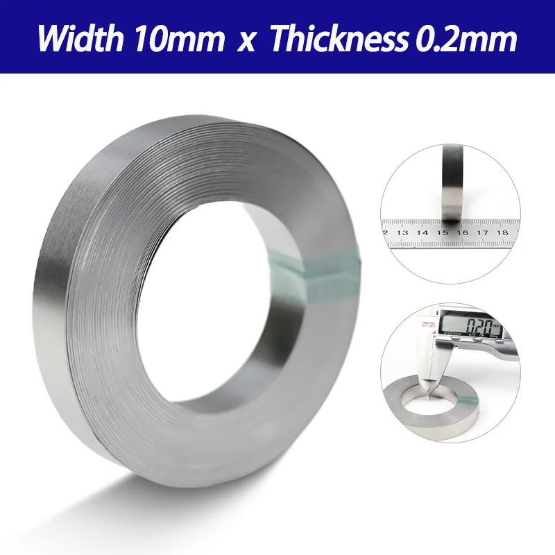 1 Rolle vernickelter Punktschweißstreifen, 10 m/Rolle, 0,1–0,2 mm, hochleitfähiger Verbindungsstreifen für 18650 21700 Li-Ionen-Akkupack