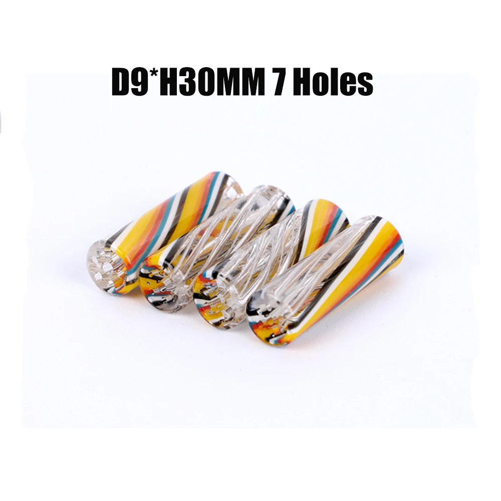 

New Design D9mm H30mm Stripe Color Mini Glass Cigaret Pipe Filter Tips Round Mouth for Dry Herb Tobacco Rolling Drip Mouthtip