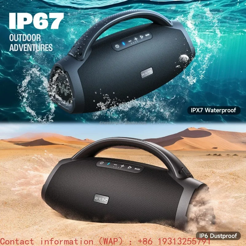 

【Best-selling】US EU STOCK X20 200W RMS Powerful Sound Good Bass IPX7 Waterproof Dustproof Wireless Bluetooth Speaker BoomBox