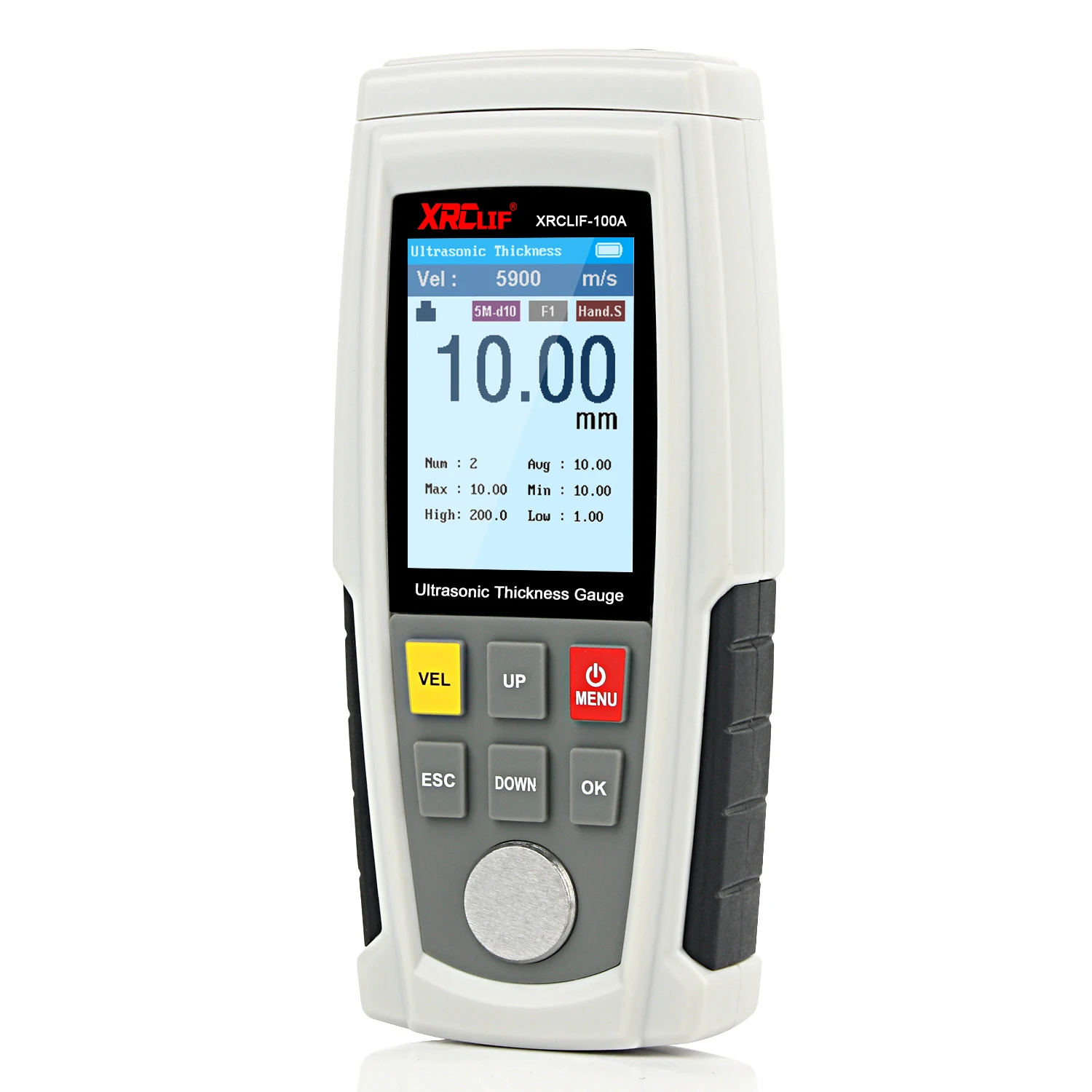 XRCLIF مقياس السماكة قياس سمك الطلاء طلاء السيارات قياس سمك الخشب متعدد المواد قياس متر 1 ~ 225 مللي متر/8.8"