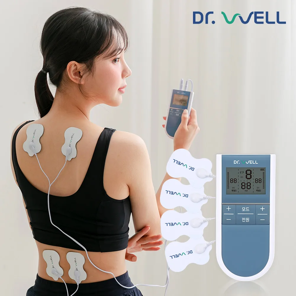 닥터웰 EMS 듀얼 4패드 DR-470: 저주파 마사지로 뭉친 어깨와 목 시원하게 풀어보자.