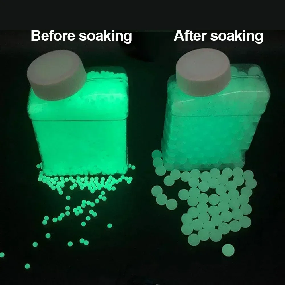 YYLuminous Water Beads Blaster Bullets Airsoft Weapons Gel Ball Gun Ammo Growing Splatrball Green Water Ball For Vase Decor DIY